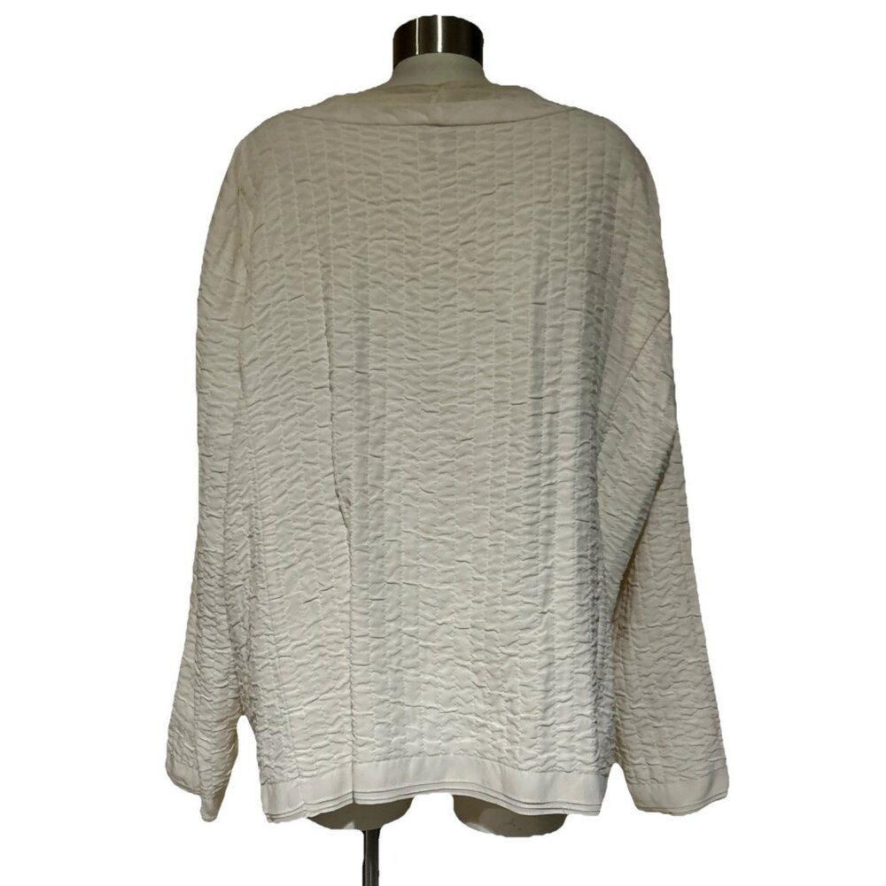 EILEEN FISHER Silk Quilted Boxy Jacket Cream Quiet Luxury Neutral Size 3X Plus - Picture 11 of 13